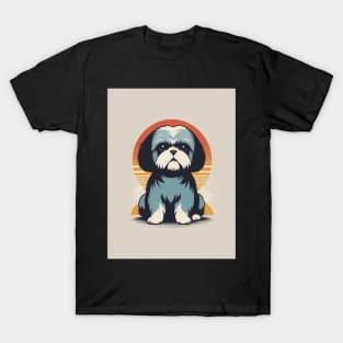 Shih Tzu Dog 2 - Japanese Retro Art T-Shirt